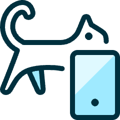 Pet Tracking Cat Smartphone Icon from Ultimate Duotone Set
