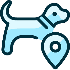 Pet Tracking Dog Location Icon from Ultimate Duotone Set