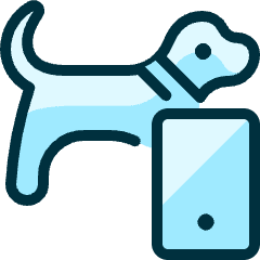 Pet Tracking Dog Smartphone Icon from Ultimate Duotone Set