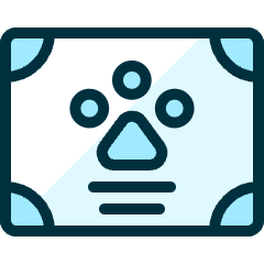 Pets Certificate Icon from Ultimate Duotone Set
