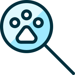 Pets Paw Search Icon from Ultimate Duotone Set