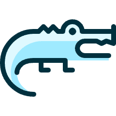 Reptile Crocodile Icon from Ultimate Duotone Set