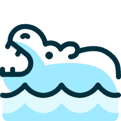 Reptile Hippo 1 Icon from Ultimate Duotone Set