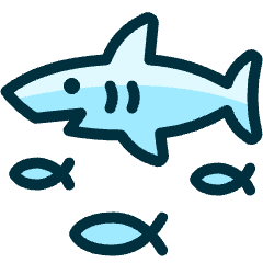 Shark Fish Icon from Ultimate Duotone Set