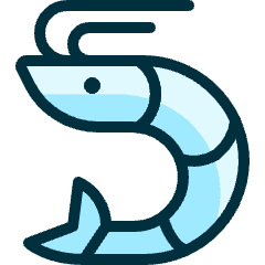 Shellfish Shrimp Icon from Ultimate Duotone Set