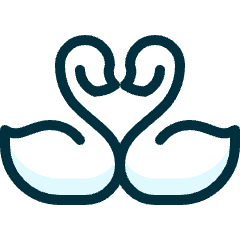Swan Couple Icon from Ultimate Duotone Set