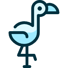 Wild Bird Flamingo Icon from Ultimate Duotone Set