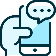 Phone Hand Typing Icon from Ultimate Duotone Set