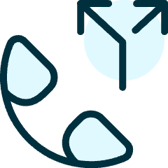 Phone Actions Split 1 Icon from Ultimate Duotone Set