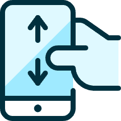 Phone Scroll Icon from Ultimate Duotone Set