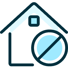 Real Estate Action House Disable Icon from Ultimate Duotone Set