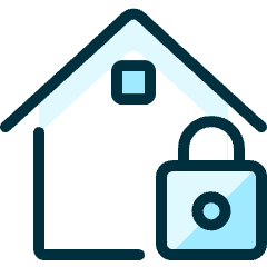 Real Estate Action House Lock Icon from Ultimate Duotone Set