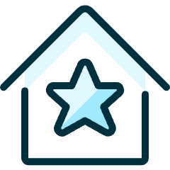 Real Estate Action House Star 1 Icon from Ultimate Duotone Set