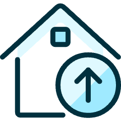 Real Estate Action House Upload Icon from Ultimate Duotone Set