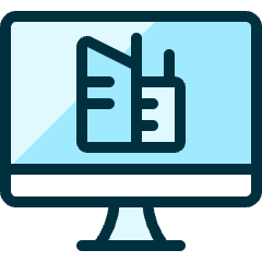 Real Estate App Building Monitor Icon from Ultimate Duotone Set