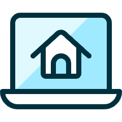 Real Estate App House Laptop 1 Icon from Ultimate Duotone Set