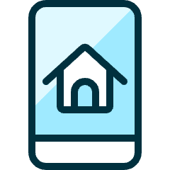 Real Estate App House Smartphone Icon from Ultimate Duotone Set