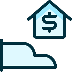 Real Estate Insurance Dollar Hand 1 Icon from Ultimate Duotone Set