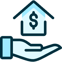Real Estate Insurance Dollar Hand Icon from Ultimate Duotone Set