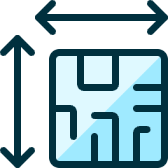 Real Estate Dimensions Block Icon from Ultimate Duotone Set