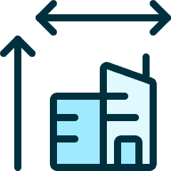 Real Estate Dimensions Building Icon from Ultimate Duotone Set