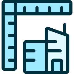 Real Estate Dimensions Building Ruler Icon from Ultimate Duotone Set