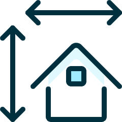 Real Estate Dimensions House Icon from Ultimate Duotone Set