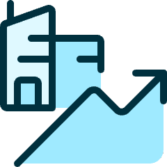 Real Estate Market Building Rise Icon from Ultimate Duotone Set