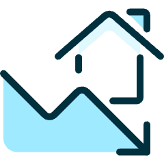 Real Estate Market House Fall Icon from Ultimate Duotone Set