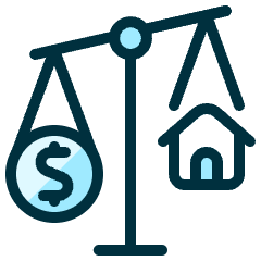 Real Estate Market Scale Icon from Ultimate Duotone Set