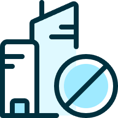 Real Estate Action Building Disable Icon from Ultimate Duotone Set