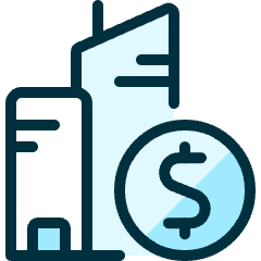 Real Estate Action Building Dollar Icon from Ultimate Duotone Set
