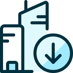 Real Estate Action Building Download Icon from Ultimate Duotone Set