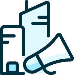 Real Estate Action Building Megaphone Icon from Ultimate Duotone Set