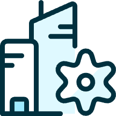 Real Estate Action Building Settings Icon from Ultimate Duotone Set