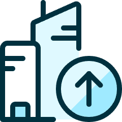 Real Estate Action Building Upload Icon from Ultimate Duotone Set