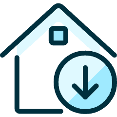 Real Estate Action House Download Icon from Ultimate Duotone Set