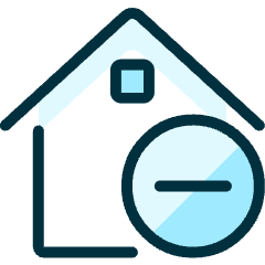 Real Estate Action House Minus Icon from Ultimate Duotone Set