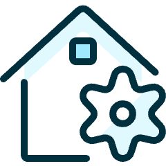 Real Estate Action House Settings Icon from Ultimate Duotone Set