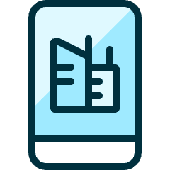 Real Estate App Building Smartphone Icon from Ultimate Duotone Set