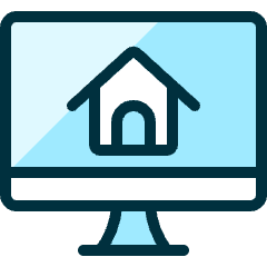 Real Estate App House Monitor Icon from Ultimate Duotone Set