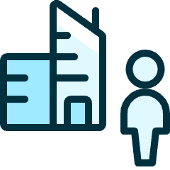 Real Estate Building Person Icon from Ultimate Duotone Set