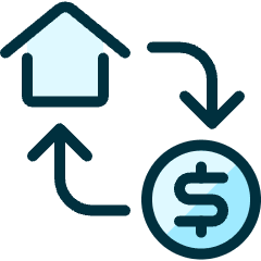 Real Estate Deal Pay House Icon from Ultimate Duotone Set
