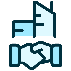 Real Estate Deal Shake Building Icon from Ultimate Duotone Set