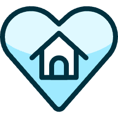 Real Estate Favorite Heart House Icon from Ultimate Duotone Set