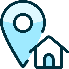 Real Estate Location House Pin 1 Icon from Ultimate Duotone Set