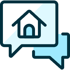 Real Estate Message Chat House Icon from Ultimate Duotone Set