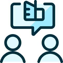 Real Estate Message Couple Building Icon from Ultimate Duotone Set