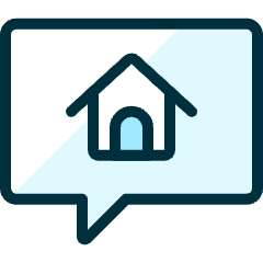 Real Estate Message House 1 Icon from Ultimate Duotone Set