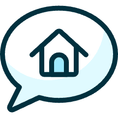Real Estate Message House Icon from Ultimate Duotone Set